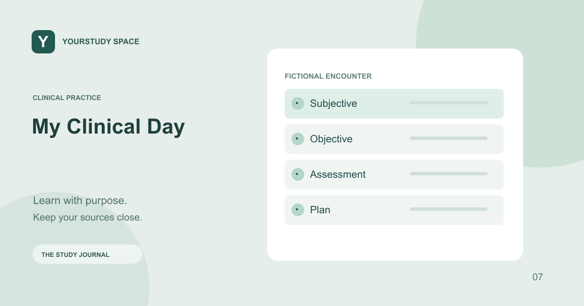 Illustrated workflow for My Clinical Day