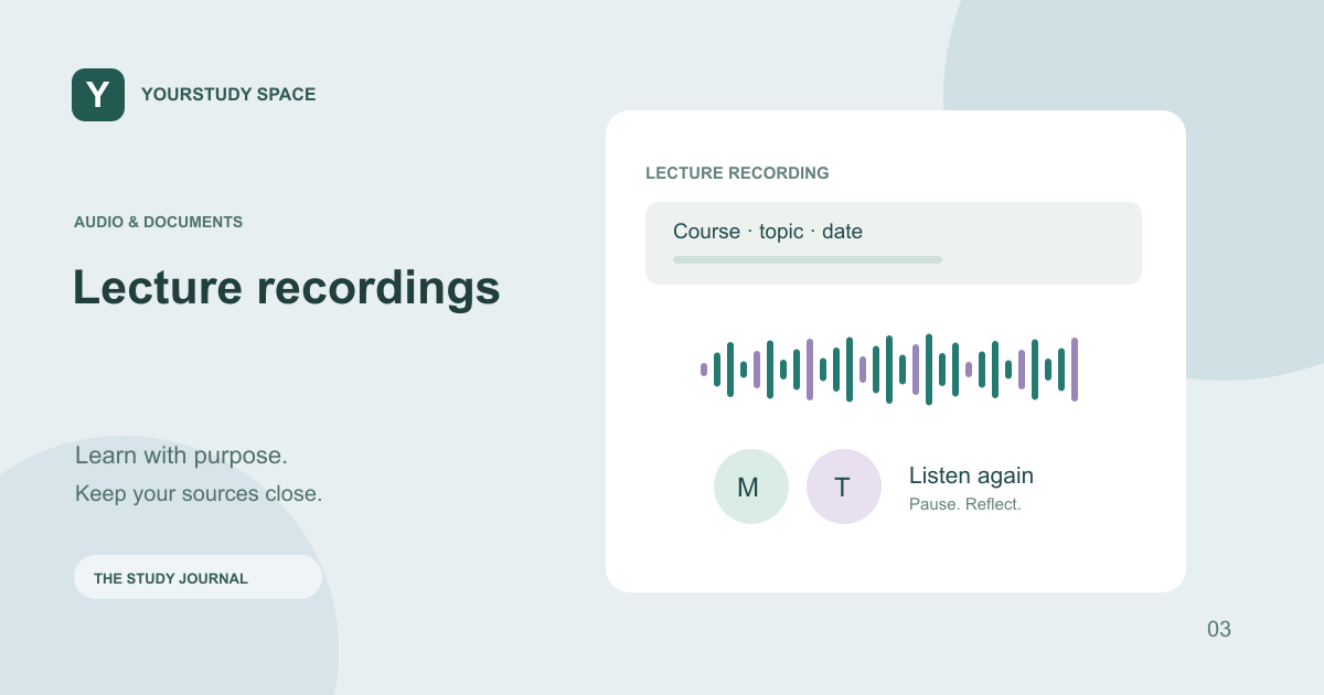 Illustrated workflow for Lecture recordings